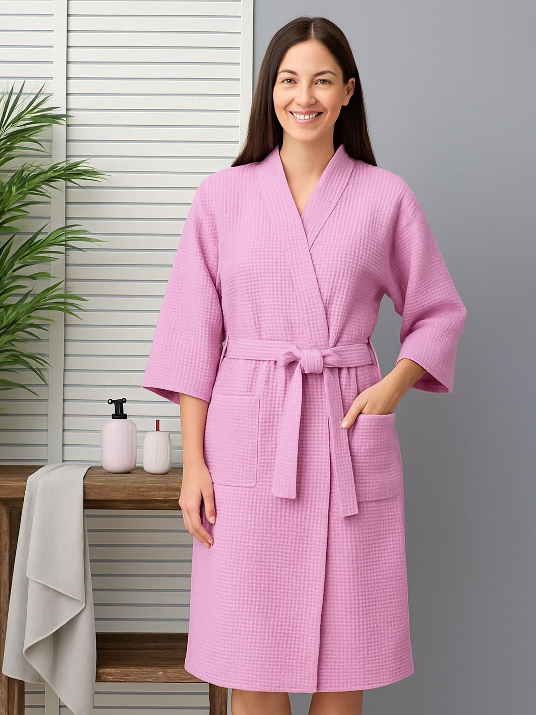 STELLAR HOME Breeze 280 GSM Cotton Bath Robe