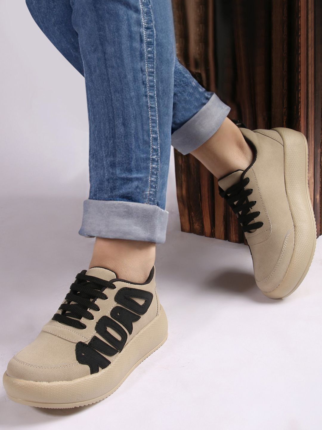 The Roadster Lifestyle Co Women Stylish Lace Ups Casual Sneakers