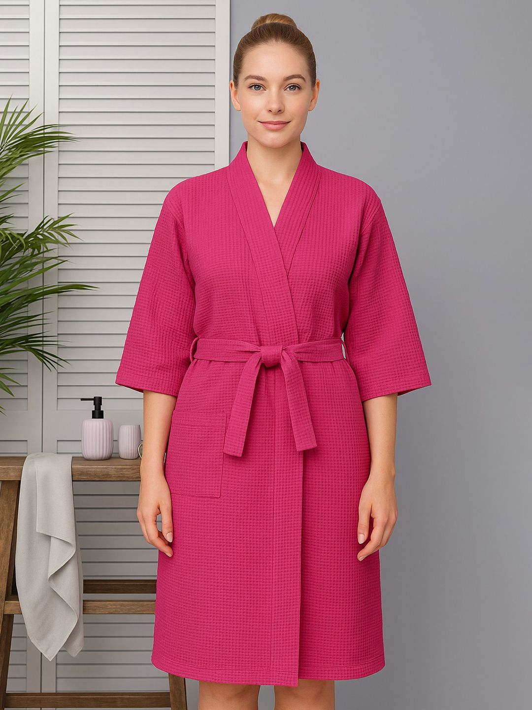 STELLAR HOME Breeze 280 GSM Cotton Bath Robe