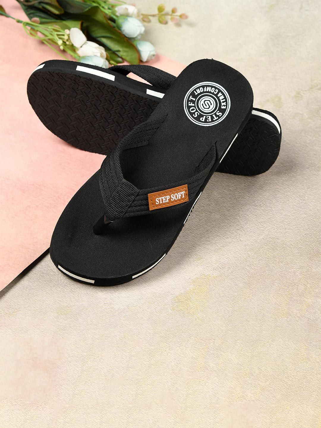 STEPSOFT Men Washable Ortho Comfort Flip-Flops with Quick-Dry Design