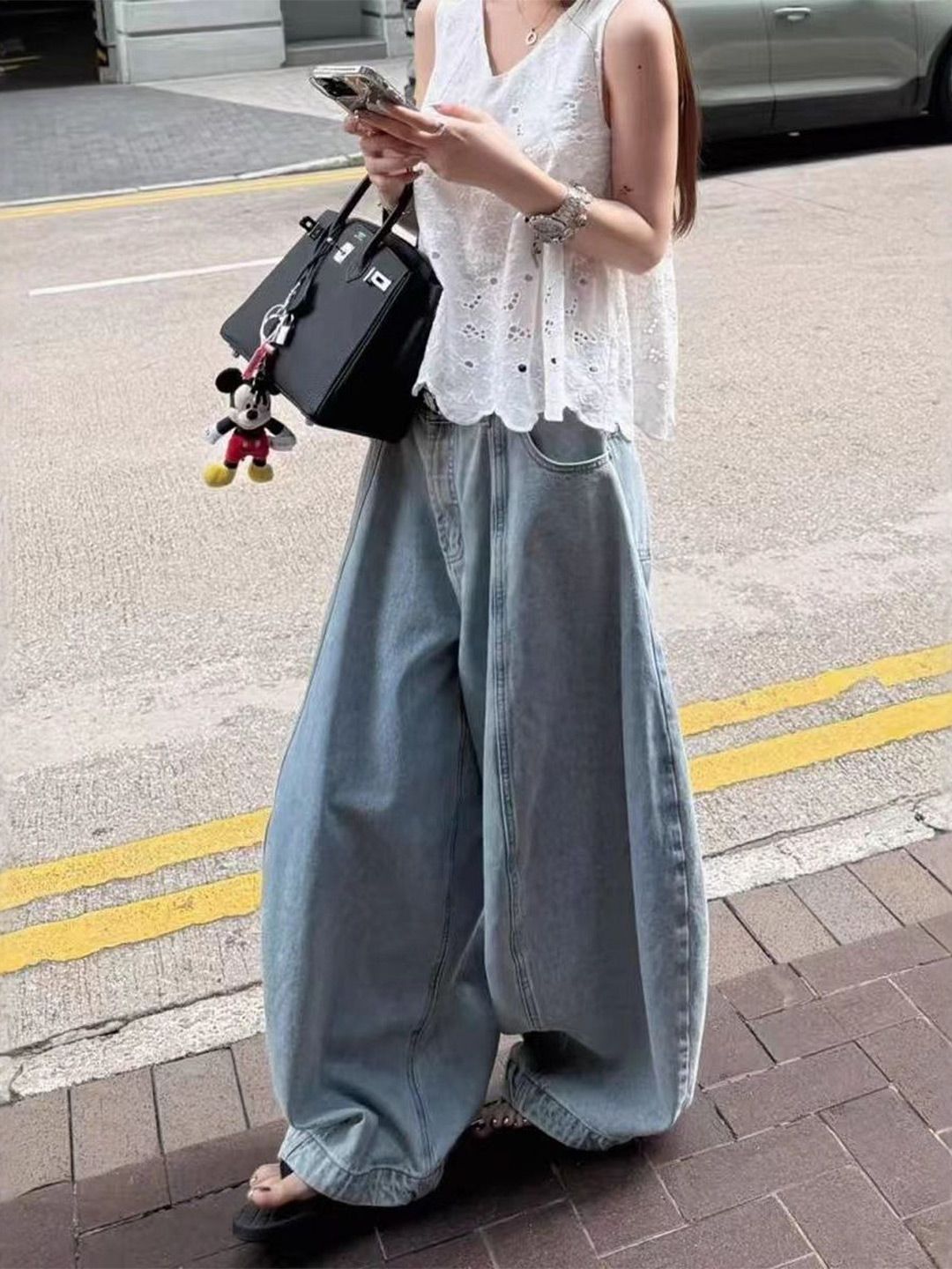 StyleCast x Revolte Women Baggy Mid-Rise Clean Look Jeans