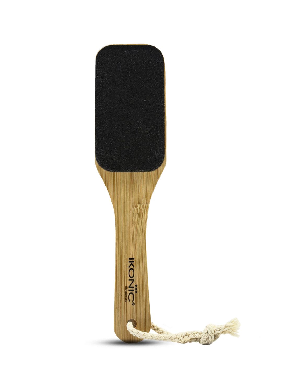 Ikonic Basics Double-Sided Sand Bamboo Foot Scraper IKB-758C