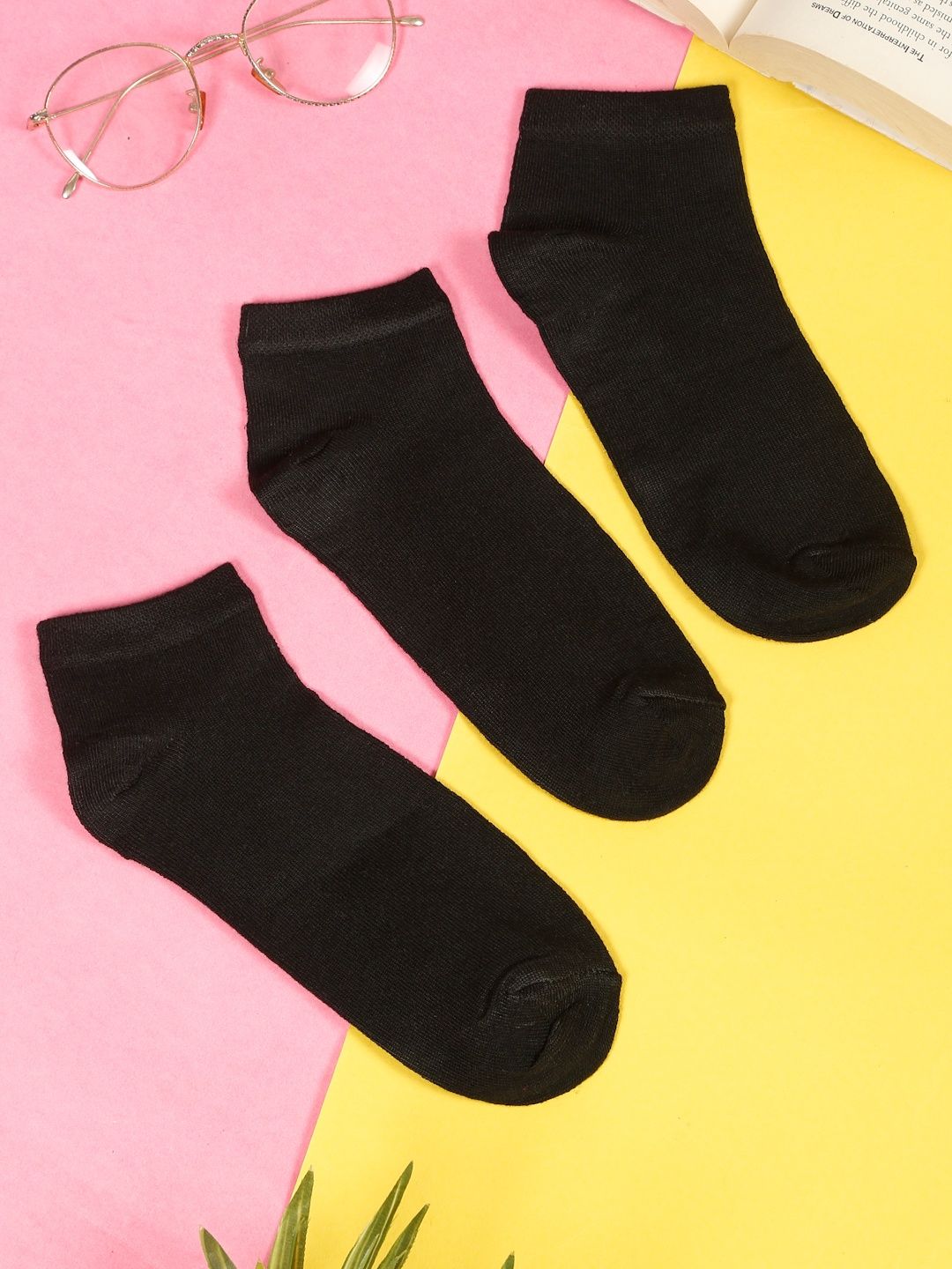 Teakwood Leathers Men Pack Of 3 Pure Cotton Ankle Length Socks