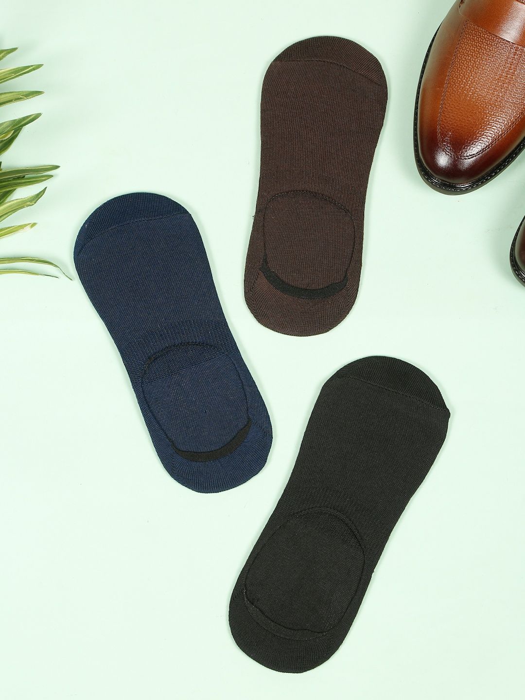 Teakwood Leathers Men Pack Of 3 Pure Cotton Shoe Liner Socks