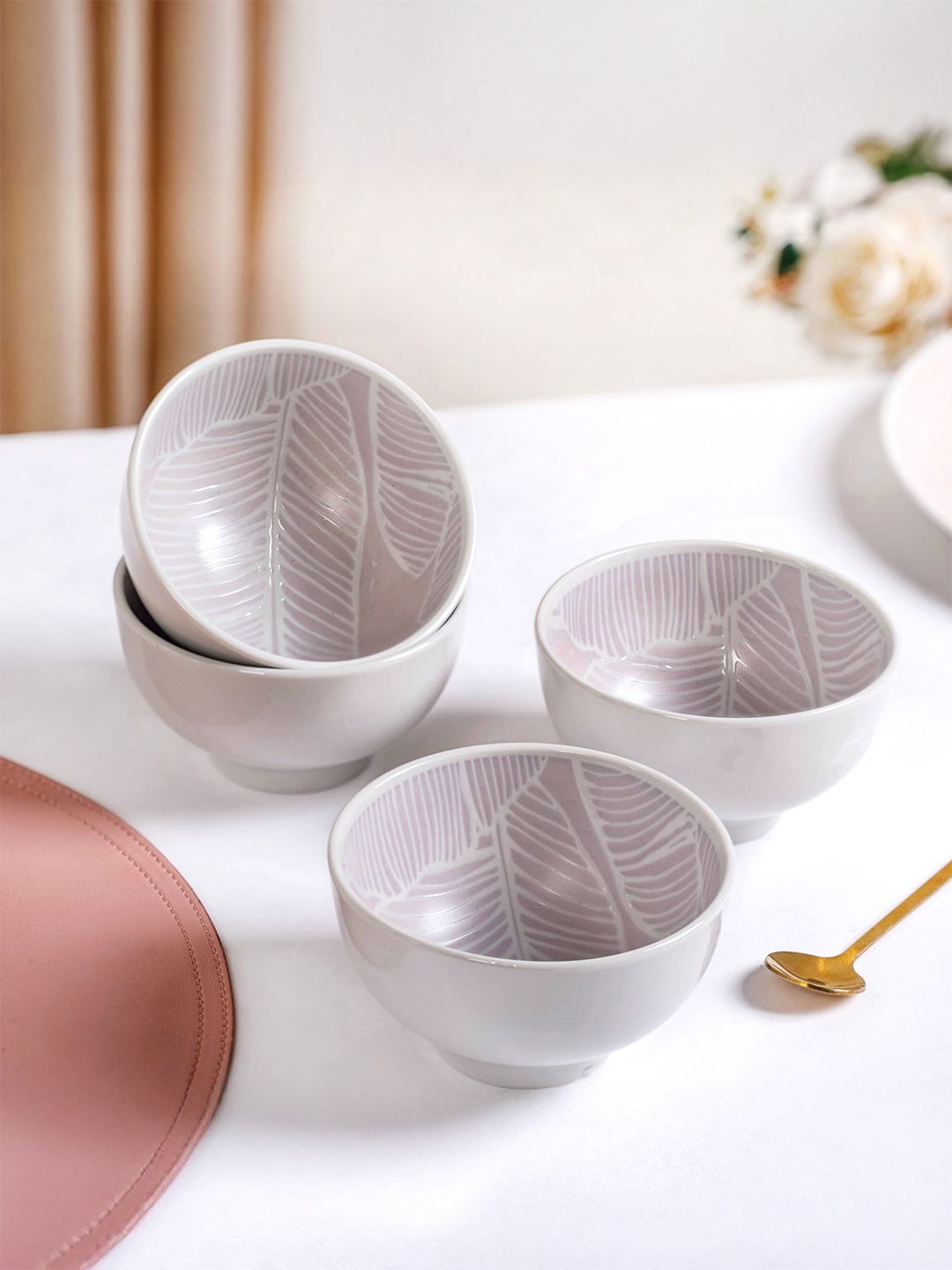 Nestasia Unisex Mauve Ceramic Bowl