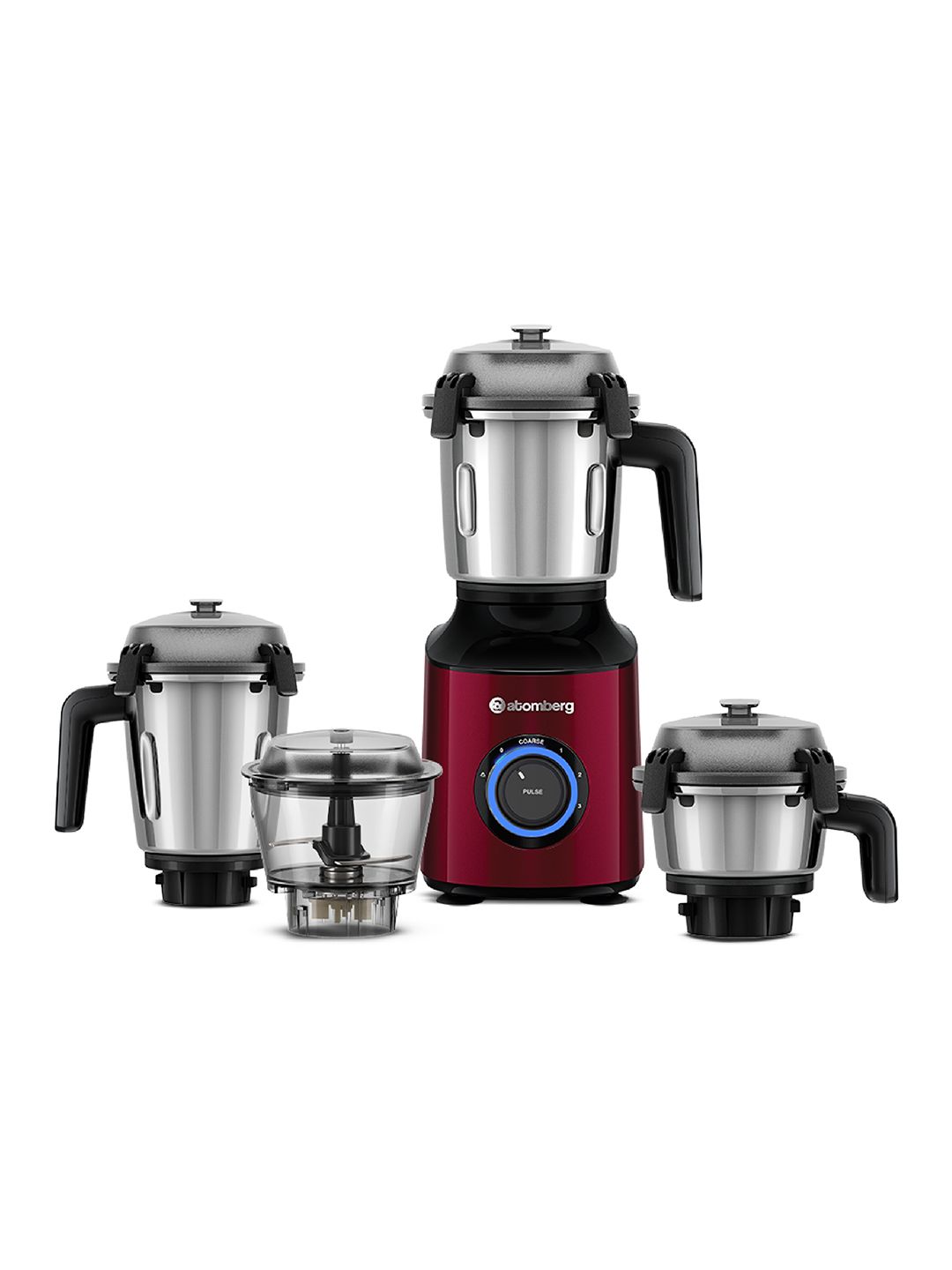 Buy Atomberg Zenova Red Stainless Steel Hands Free Operation 4 Jars Wet And Dry Grinder 550W -  - Home for Unisex