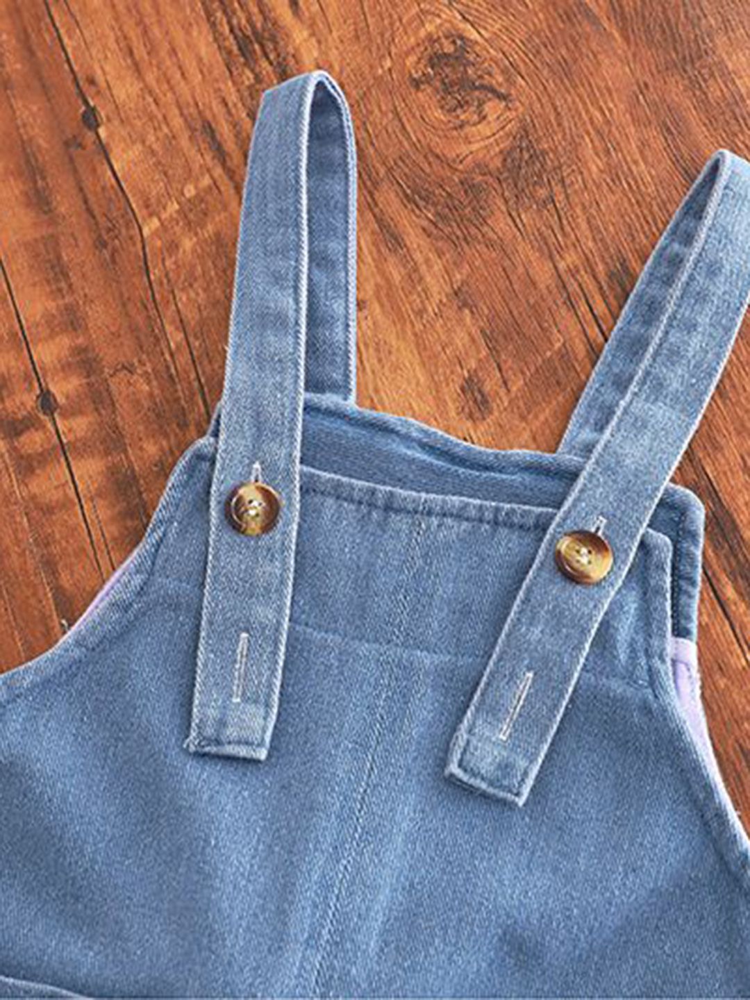 Infants Girls Cotton Straight Leg Dungarees With T-shirt 3