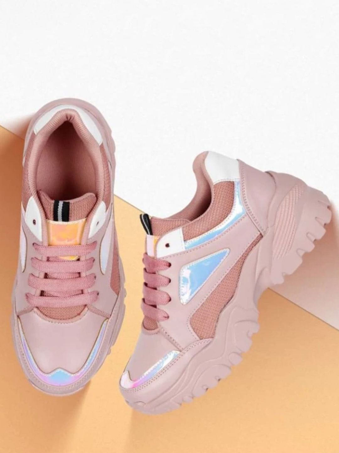 GSTM Girls Lace-Ups Round Toe Sneakers