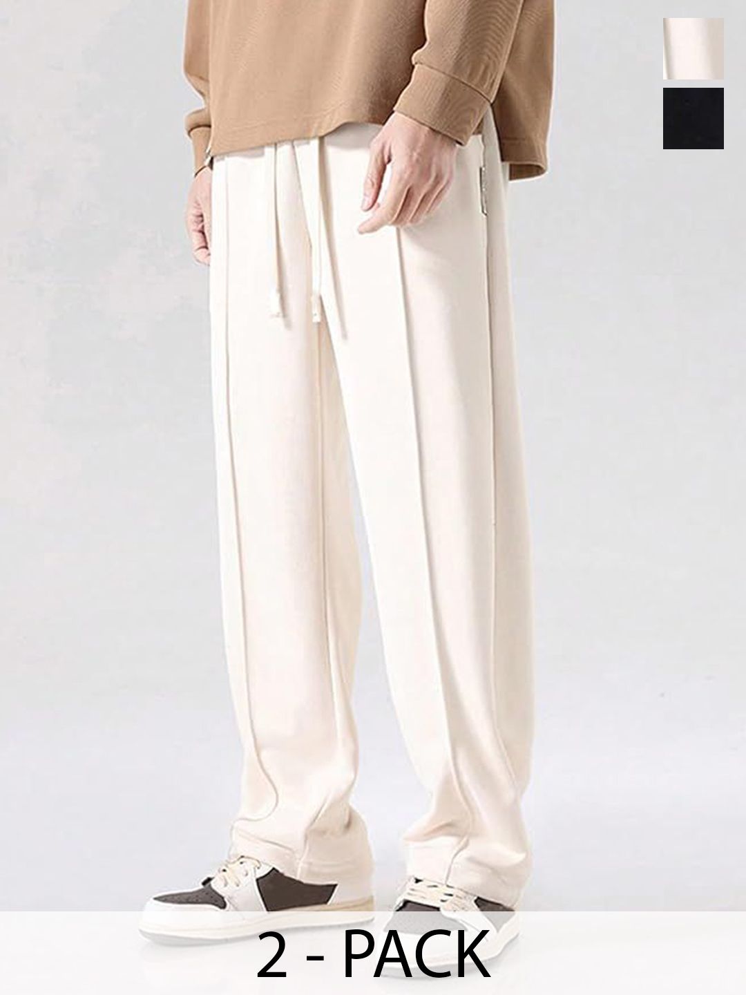 MACK JONNEY Men Pack Of 2 Mid-Rise Relaxed Fit Track Pants