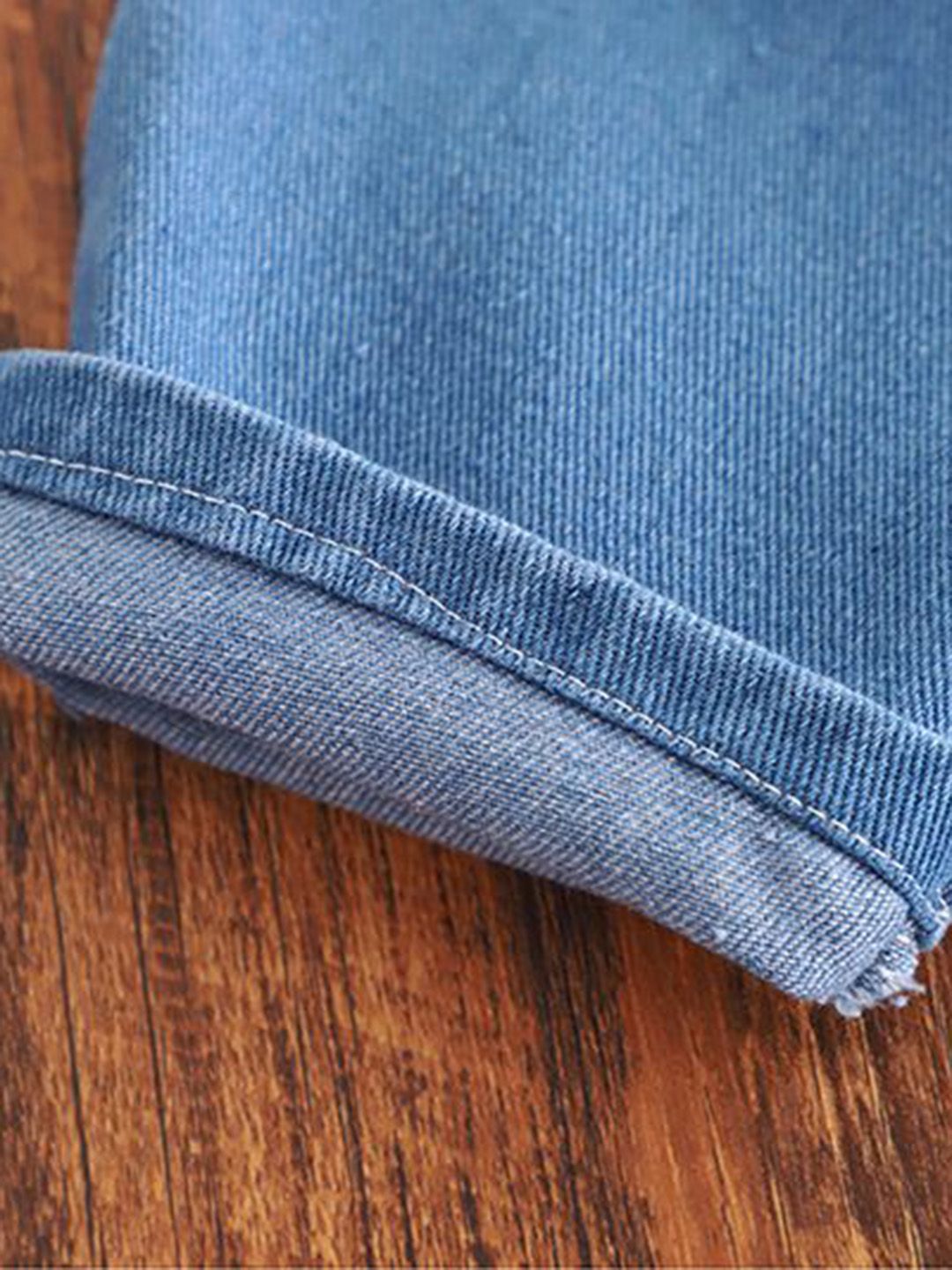 Girls Straight Leg Cotton Dungarees With T-shirt 5