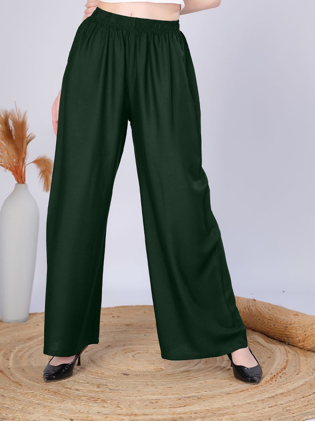 Vivika Women Flared Fit Palazzos With Pocket