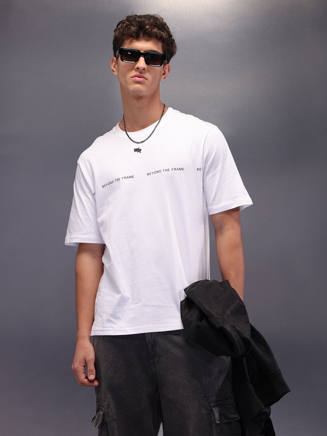 WROGN Men Typography Printed Round Neck Short Sleeves T-shirt