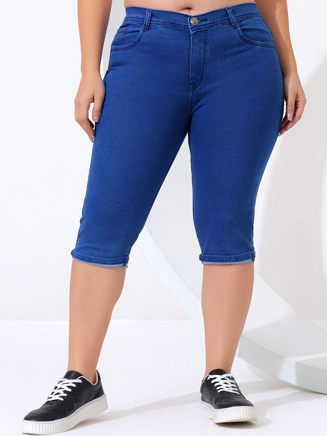Nifty Women Plus Size Skinny Fit Capris