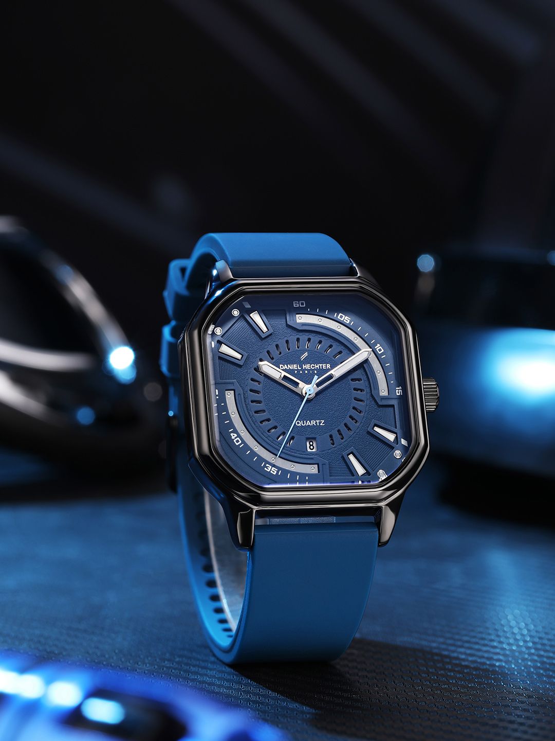 Daniel Hechter Paris Rivoli Men Rectangular Dial & Straps Analogue Watch DHM1003-05