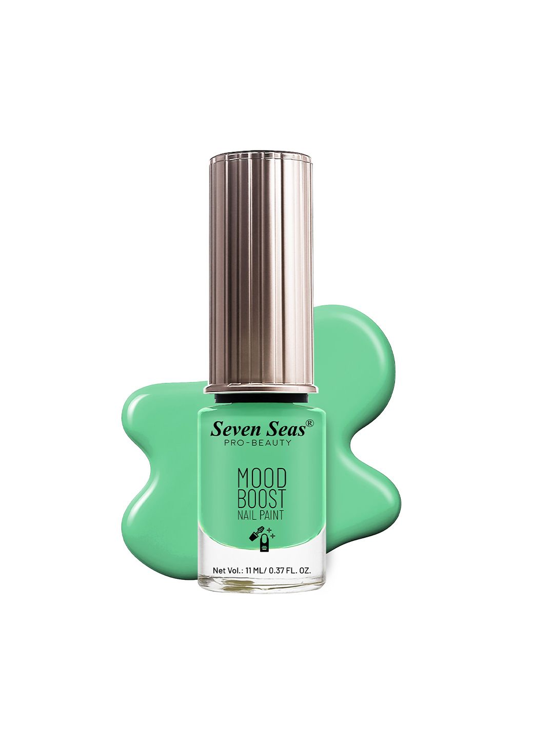 Seven Seas Mood Boost Long Lasting & Chip Resistant Nail Paint - 11 ml - Mint Green 62