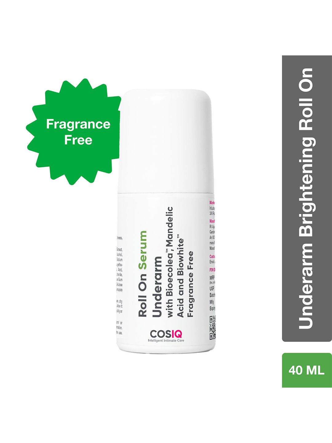 Buy CosIQ Brightening Underarm Roll On Serum With Mandelic Acid   40 Ml -  - Personal Care for Unisex