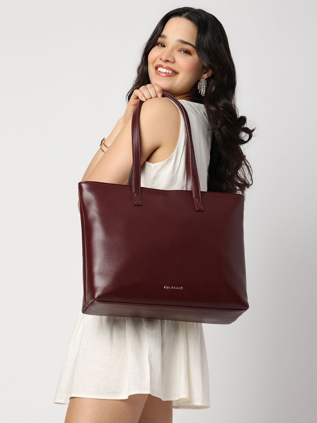 Fastrack cherry Pebble pop Tote for Women Fits Upto 14" Laptop