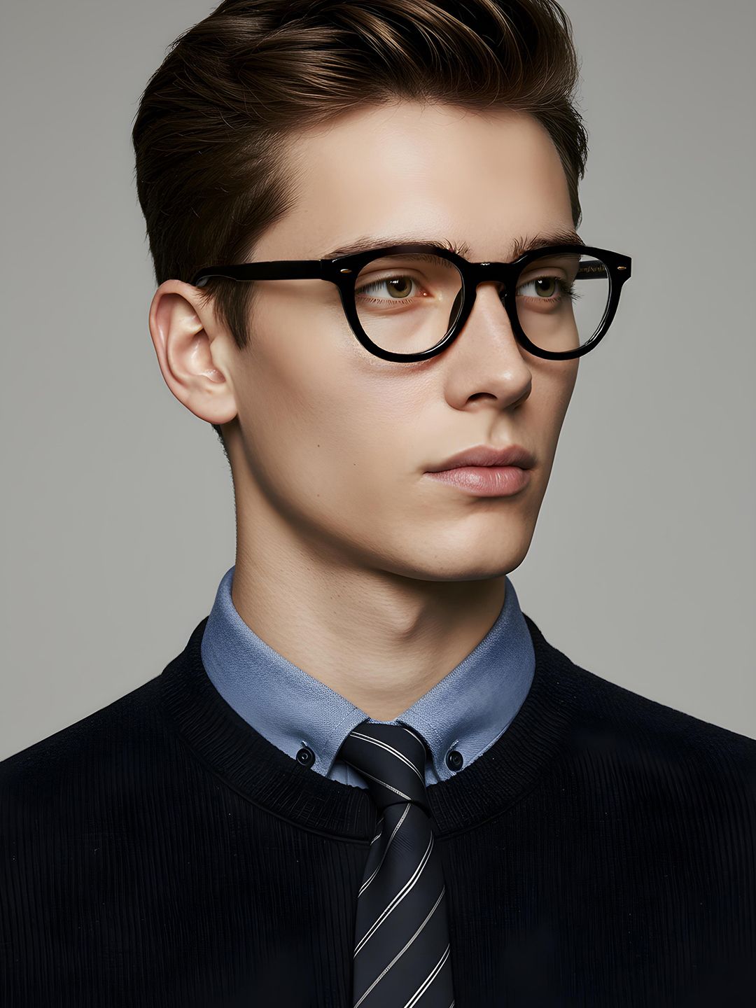 Buy Ted Smith Unisex Black Round Premium Acetate Frames -  - Accessories for Unisex