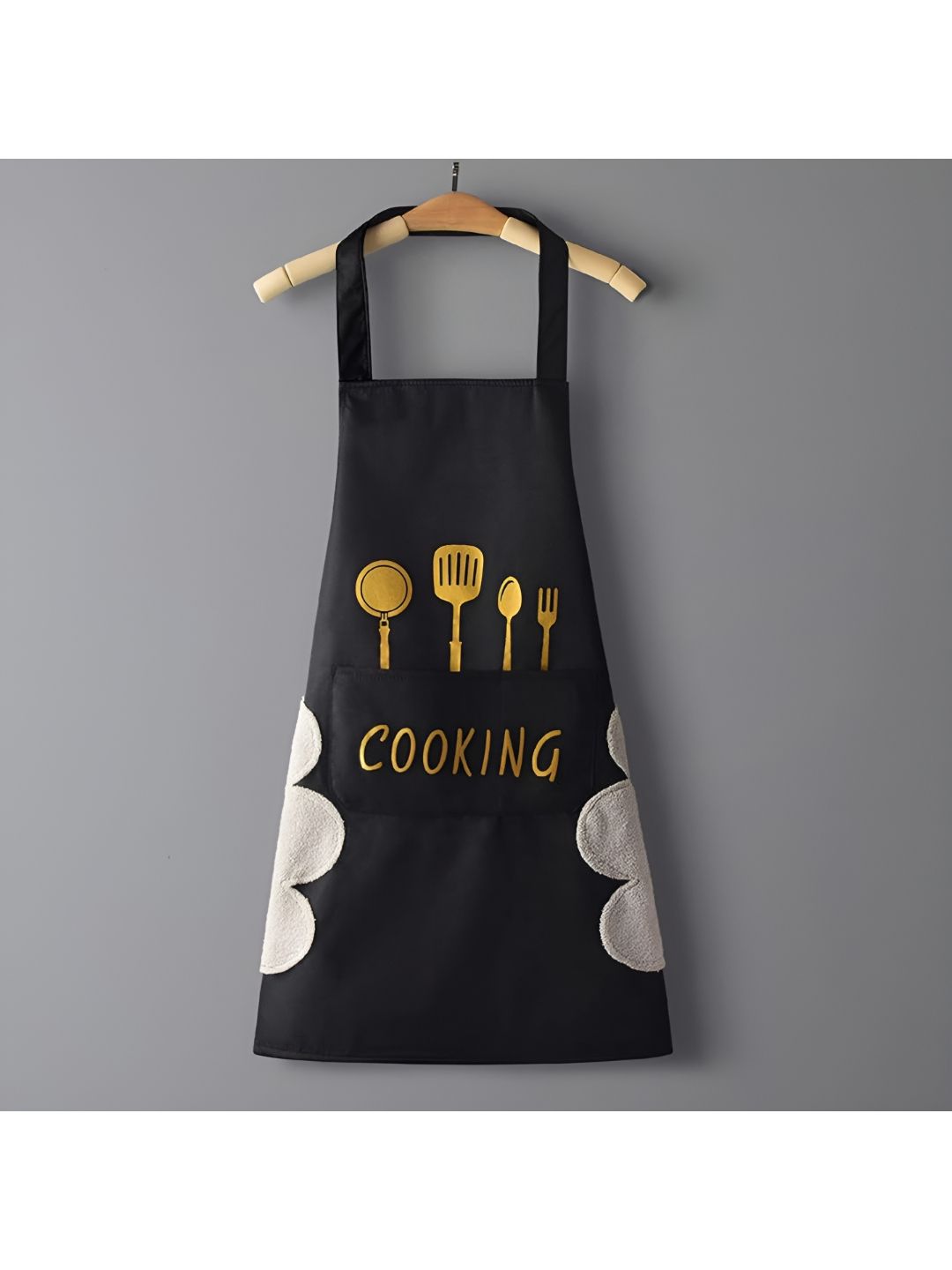 NFI essentials Black Printed Waterproof Aprons
