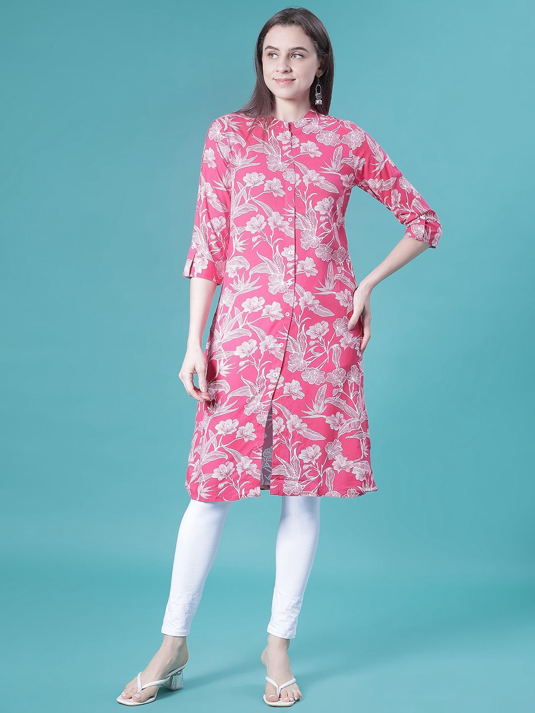 V-Mart Women Floral Printed Daily Straight Kurta