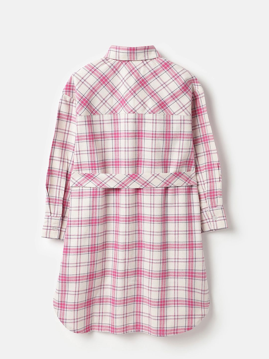 Girls Checked Shirt Dress 2