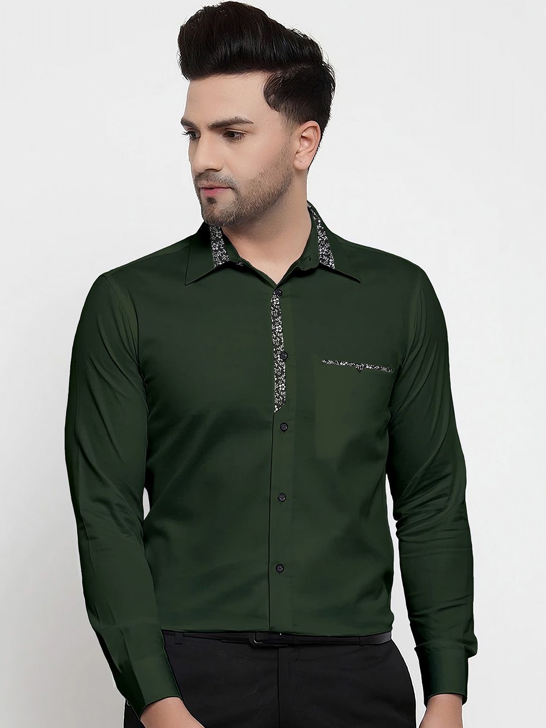 Metronaut Spread Collar Cotton Formal Shirt