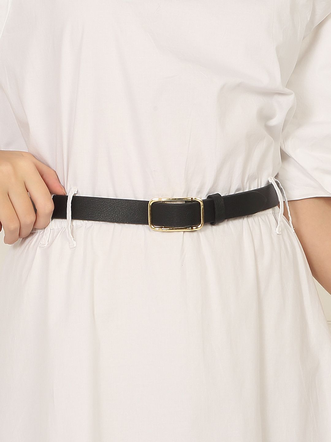 TYBELT Women Textured Foldover Slim Belt