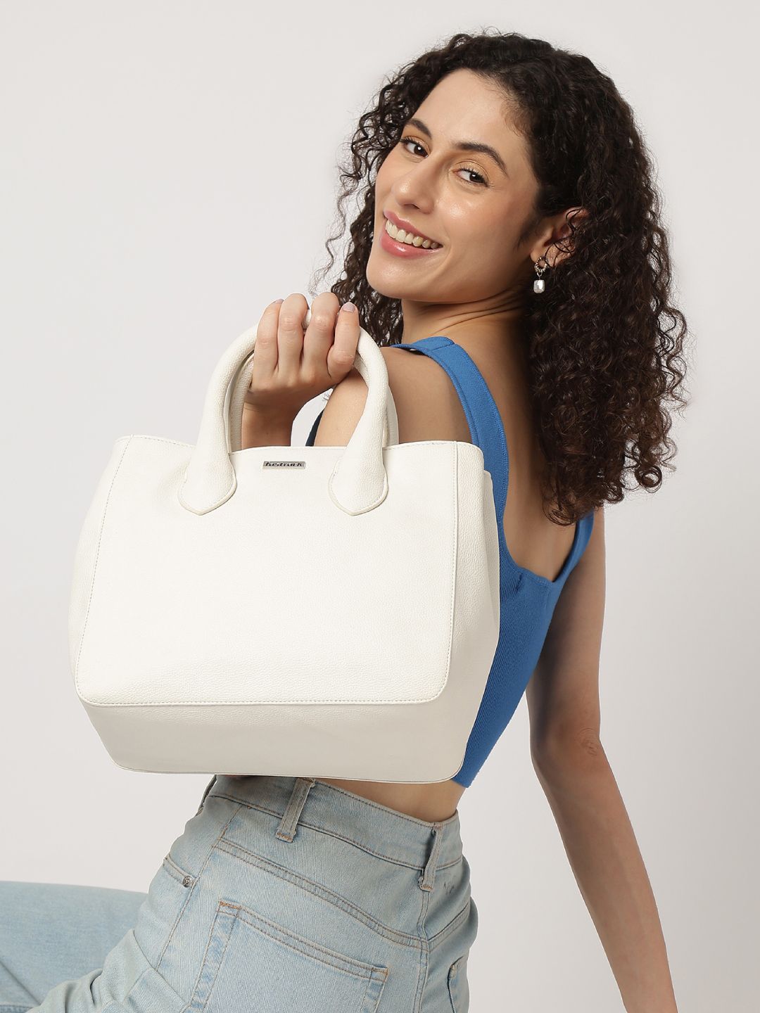 Fastrack Solid Medium Structured Satchel Bag