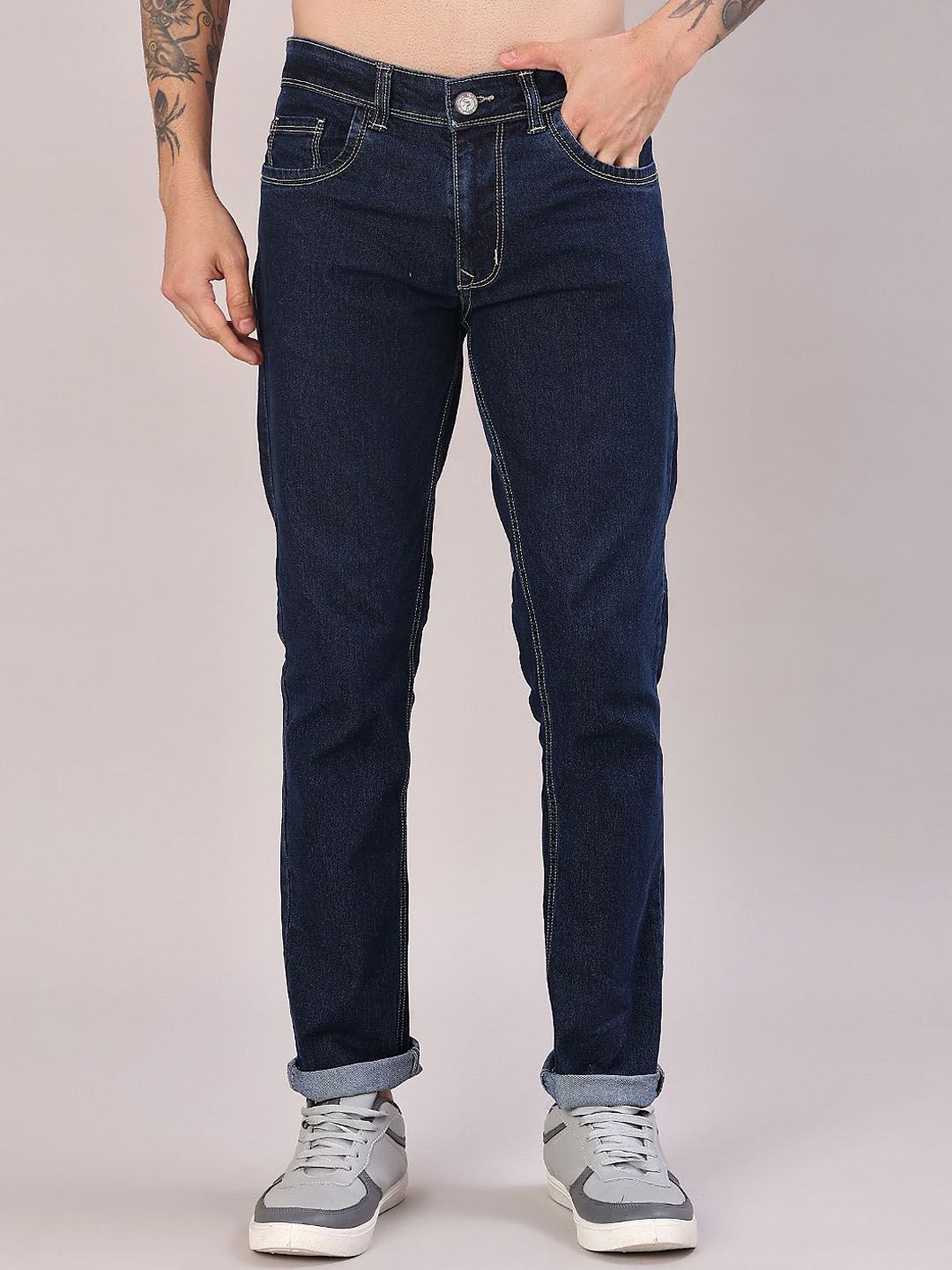 V-Mart Men Slim Fit Mid-Rise Cotton Stretchable Jeans