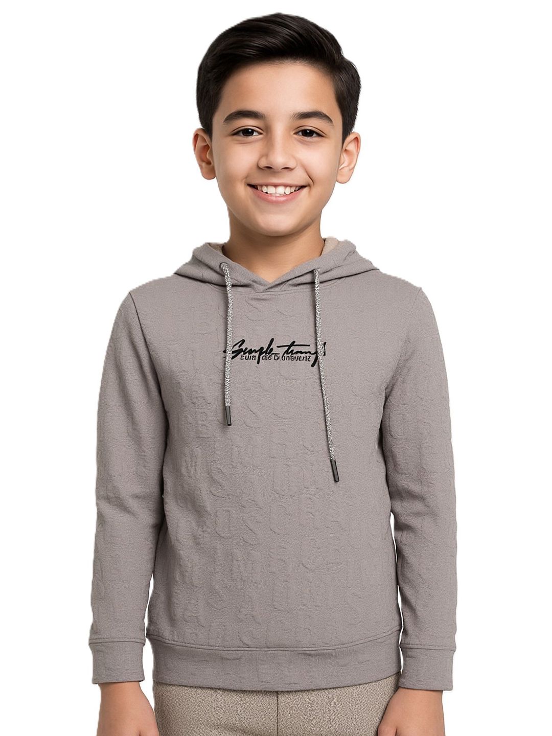 CAVIO Boys Printed Cotton Hooded Sweatshirt