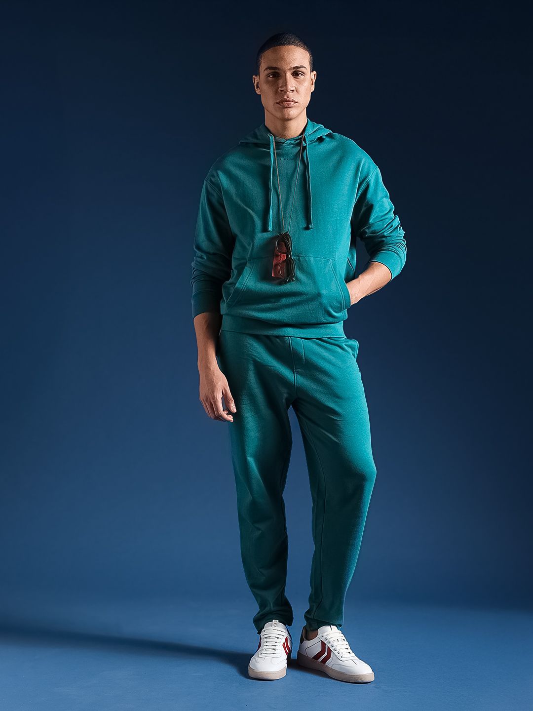 THE BEAR HOUSE Men Solid Relaxed Fit Cotton Track Pants