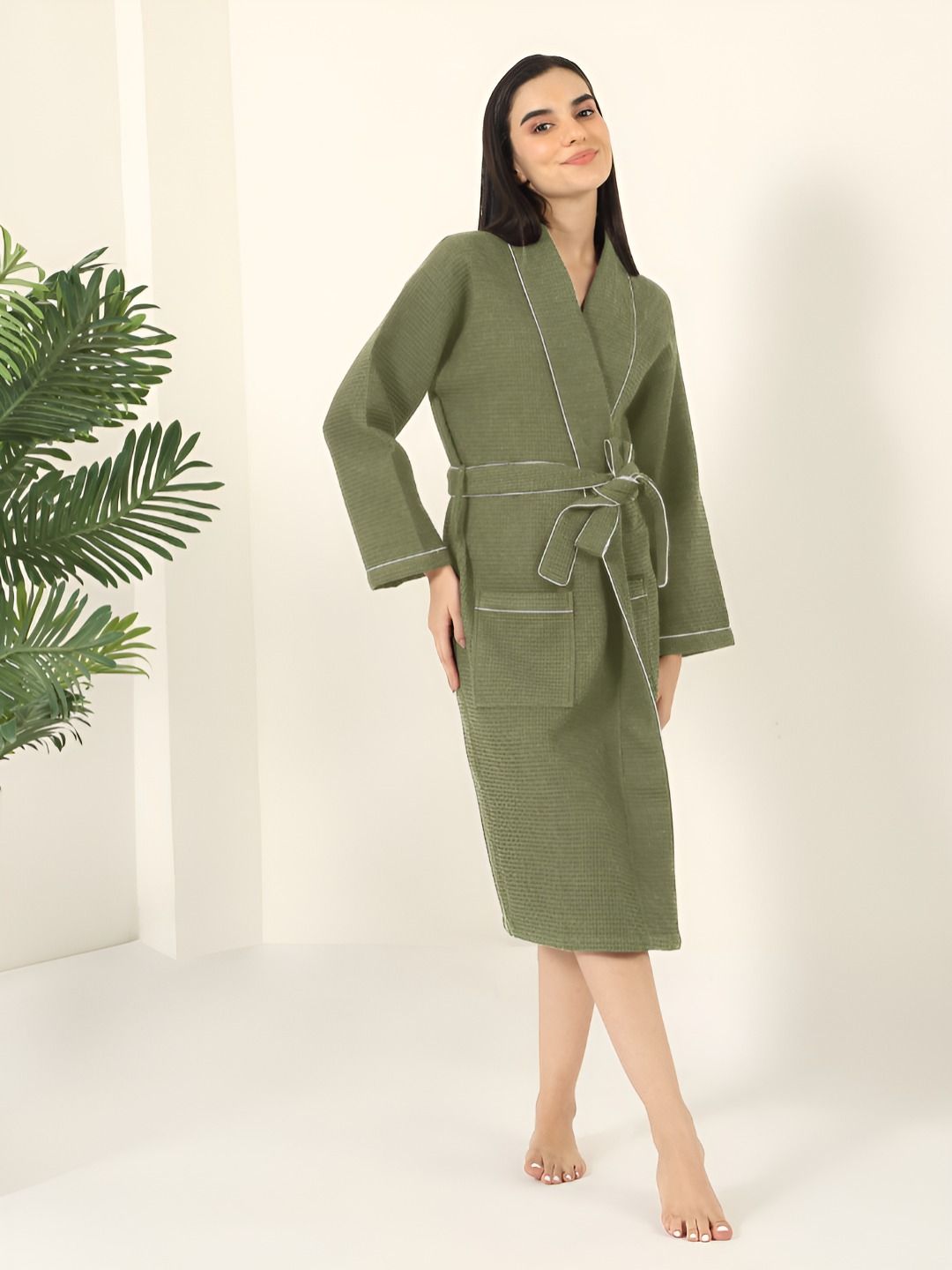 Mulberry Living Pure Cotton Bath Robe & Belt