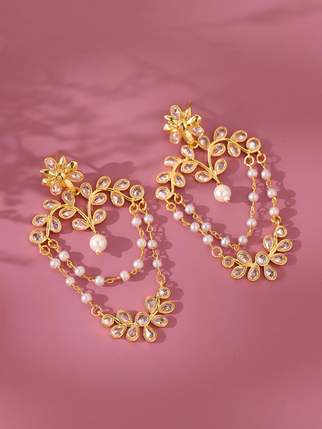 Gota Patti Shahi Jhalar Earrings