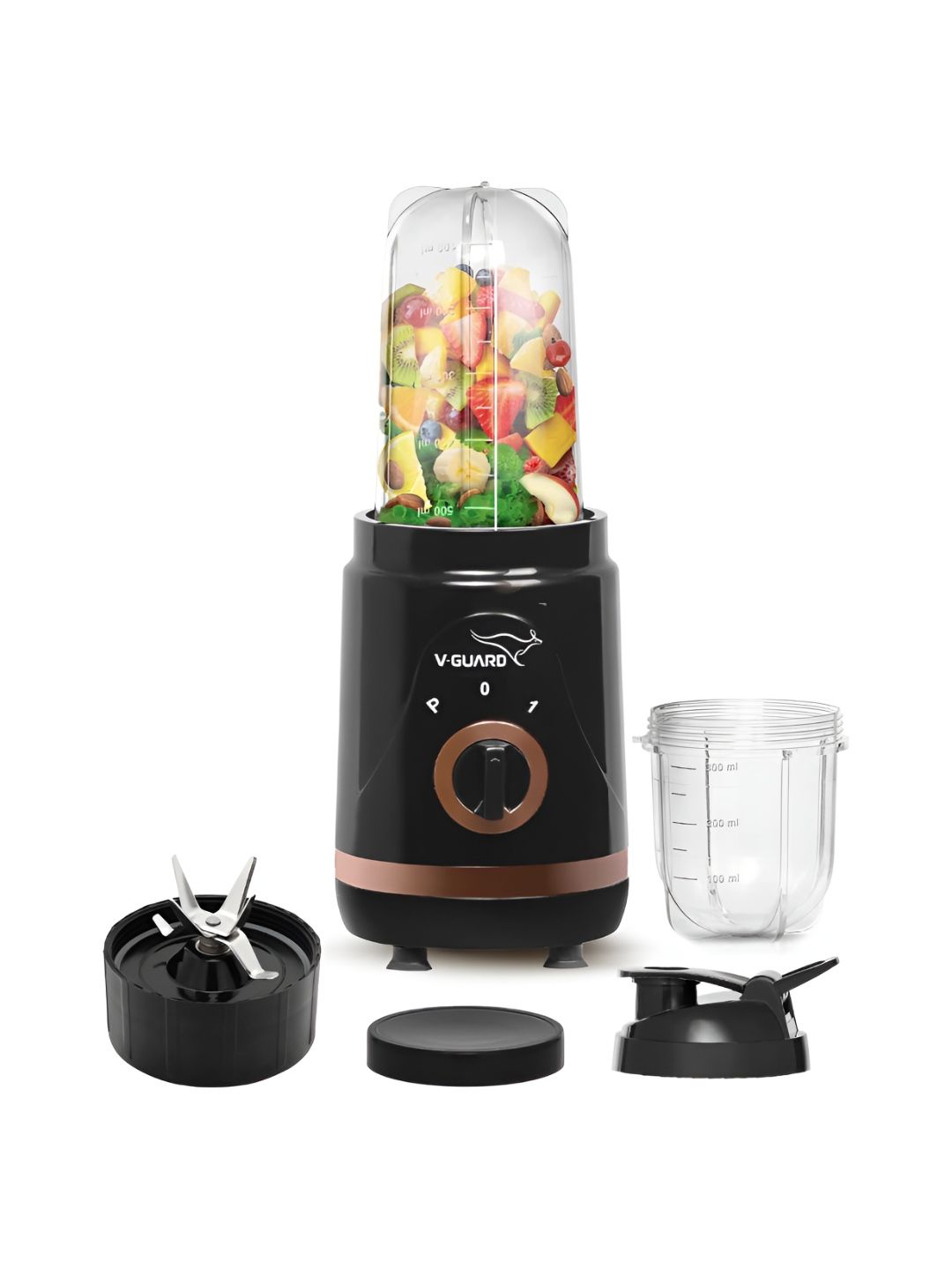 V-Guard Black & Brown 400W Multi Function Electrical Juicer Mixer Grinder