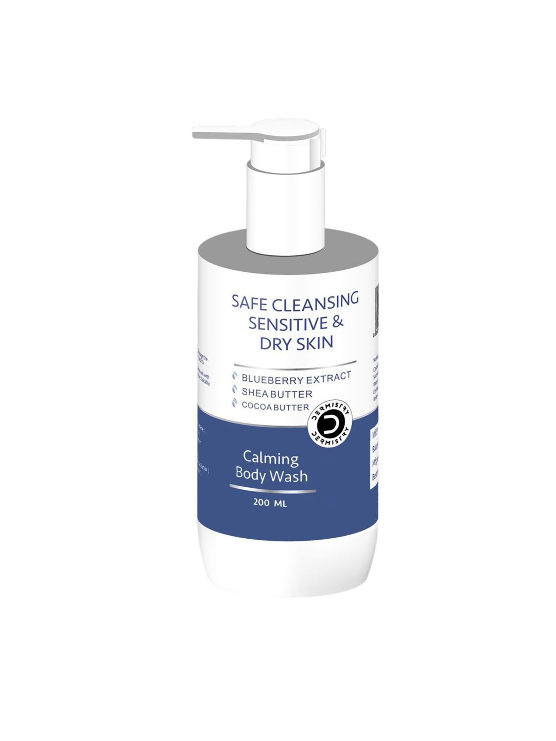 DERMISTRY Sensitive Dry Skin Safe Soap Free Cleanser Creamy Body Wash-200 ml