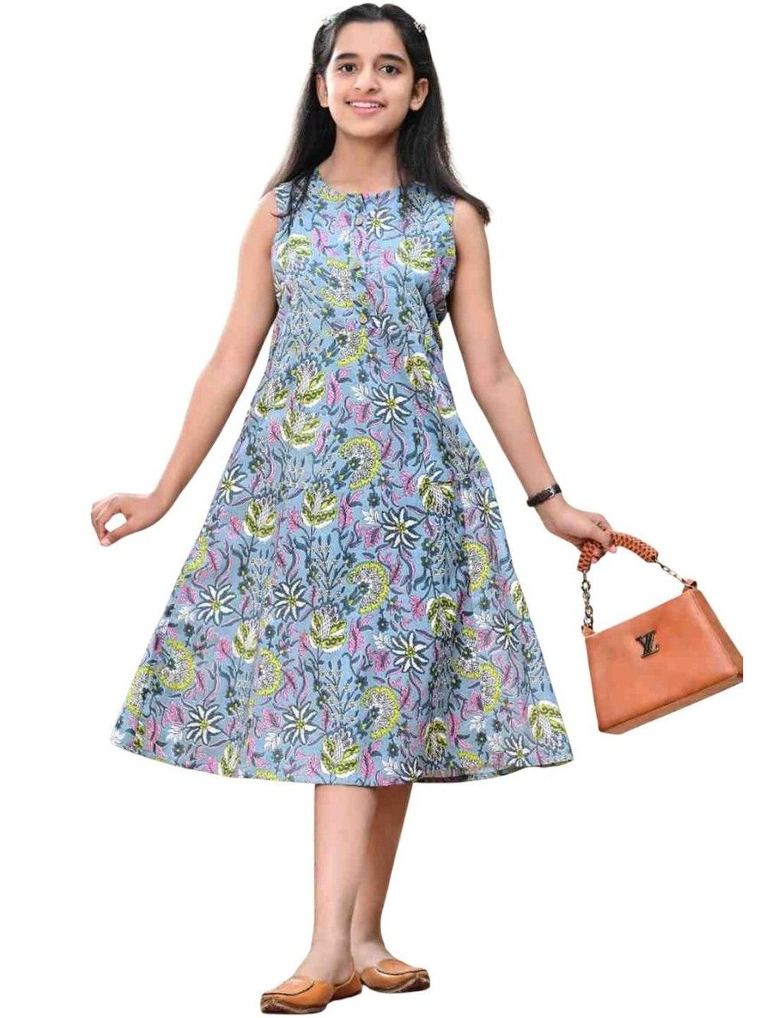 DMP FASHION Floral Print Cotton Top