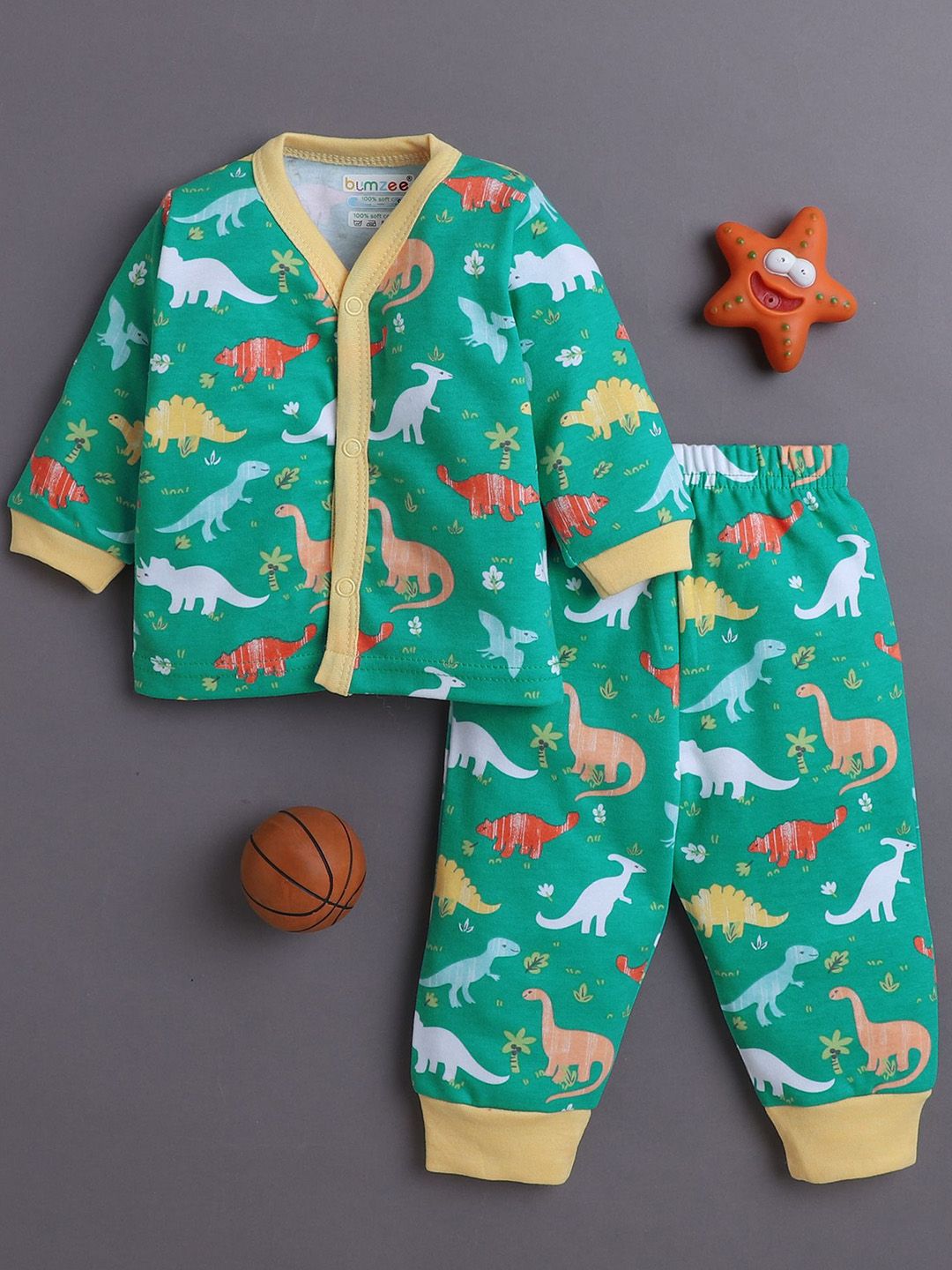 BUMZEE Boys Pure Cotton Printed Night suit