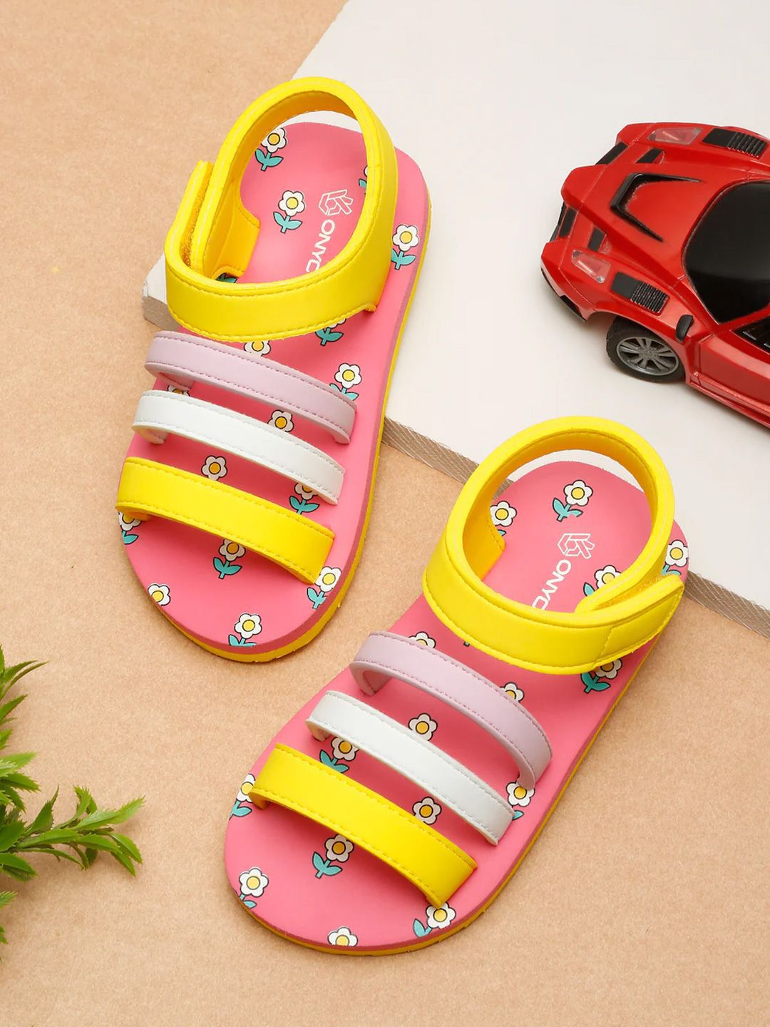 ONYC Girls Blossom Flower Comfort Sandals