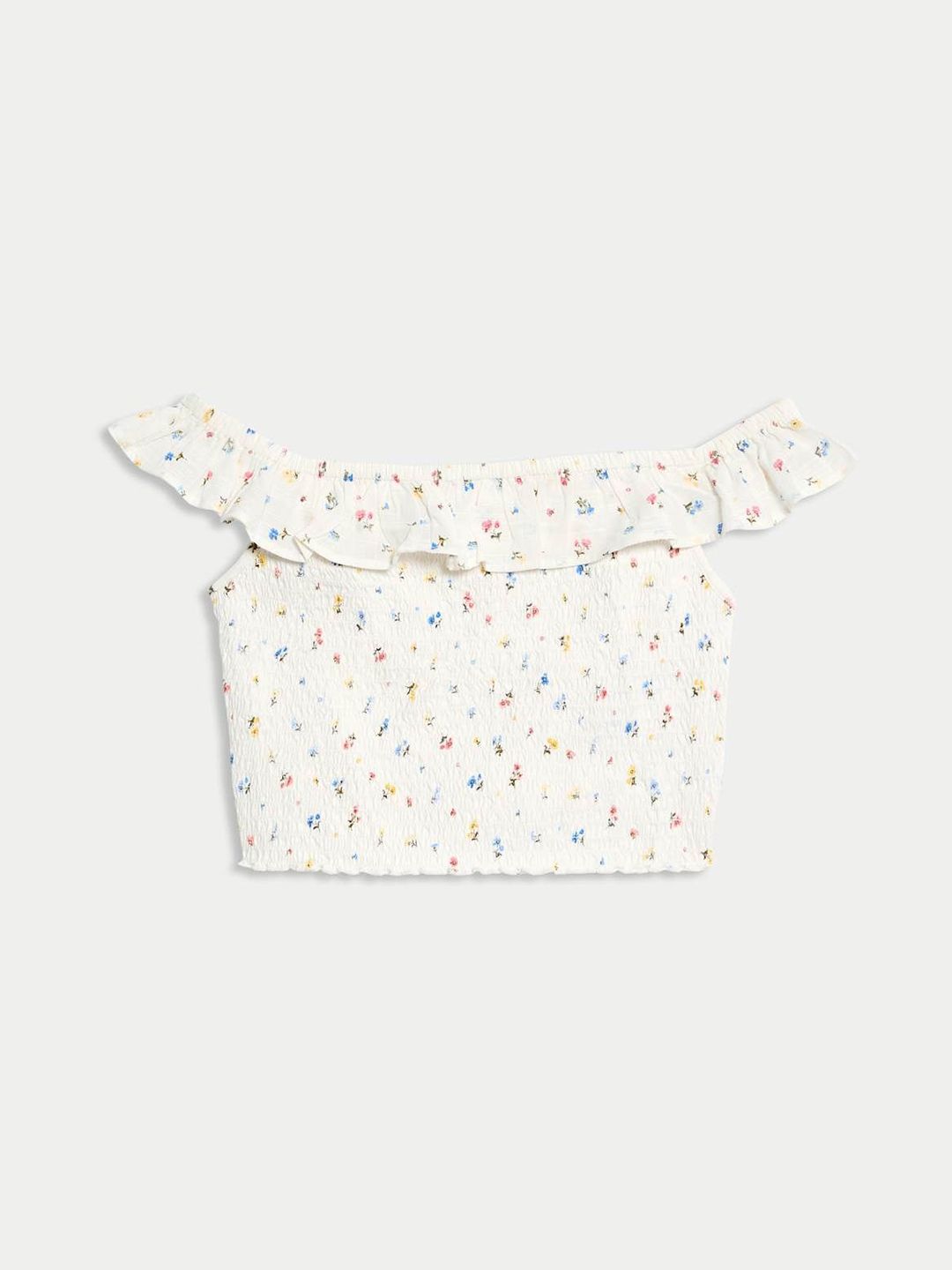 Cotton Rich Frill Bardot Top