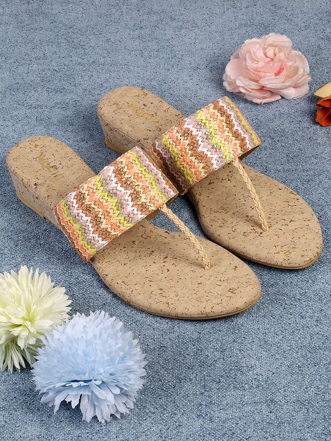 Mochi Women Open Back Wedge Sandals
