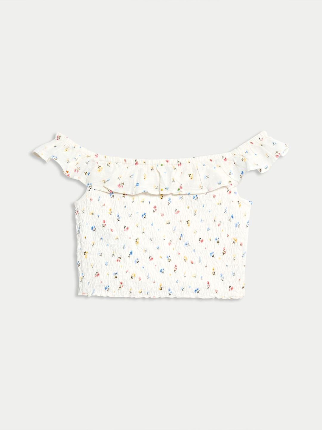 Cotton Rich Frill Bardot Top 2