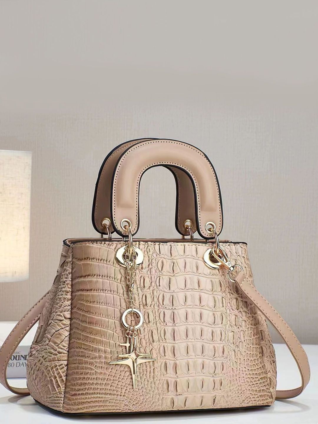 StyleCast Textured Multi Compartment Mini Structured Handheld Bag