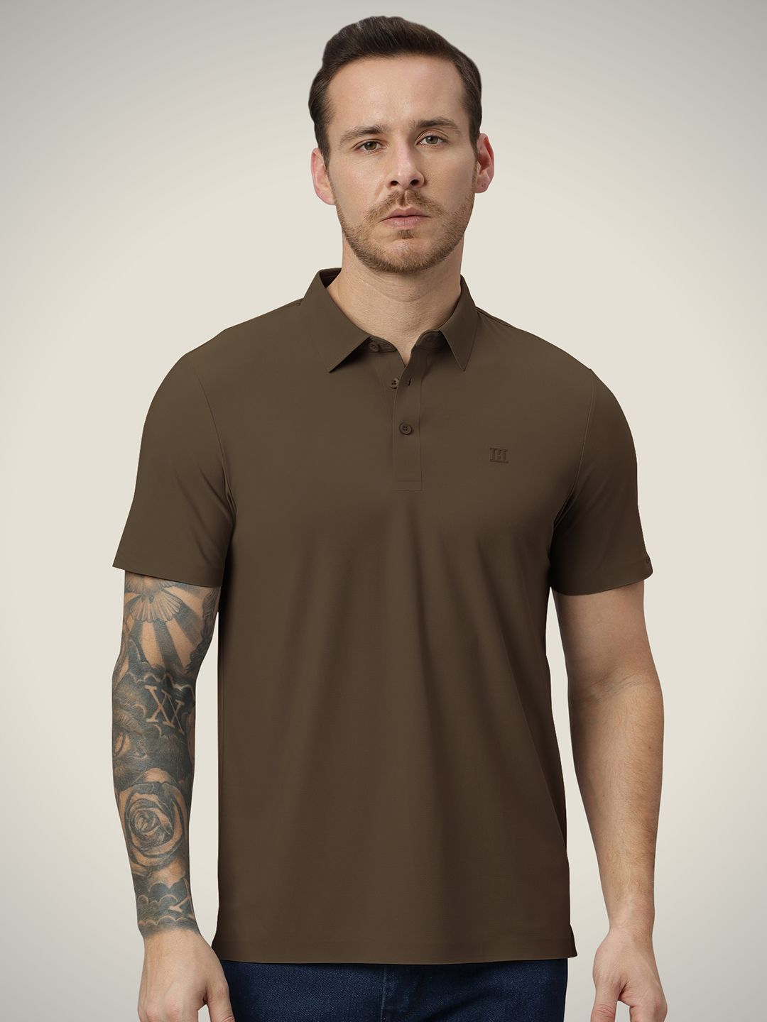 Hektor Open Button Pique Bonded Wrinkle Resistant & Moisture Wicking Polo Tshirt