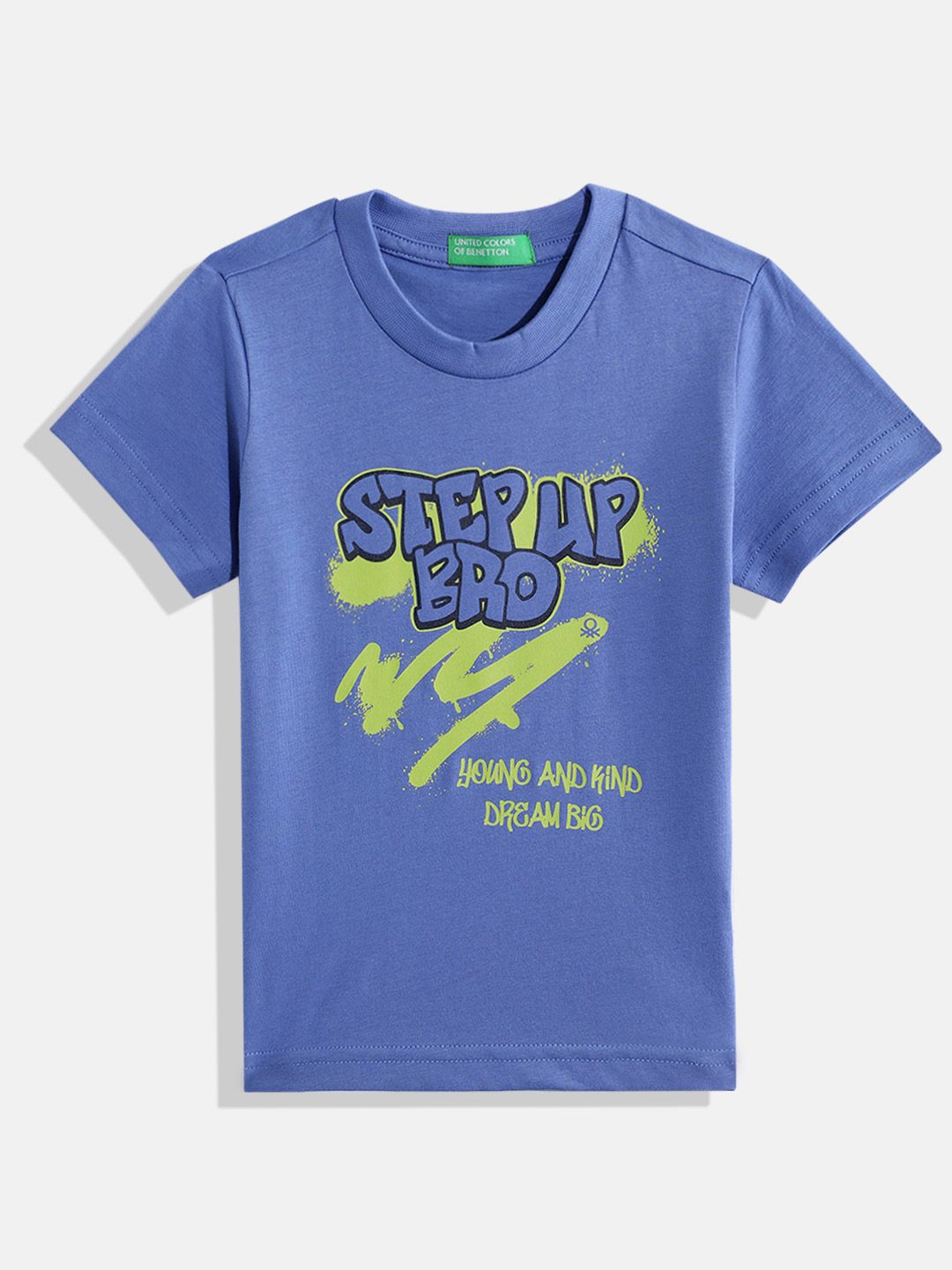 United Colors of Benetton Typography Printed Pure Cotton T-shirt