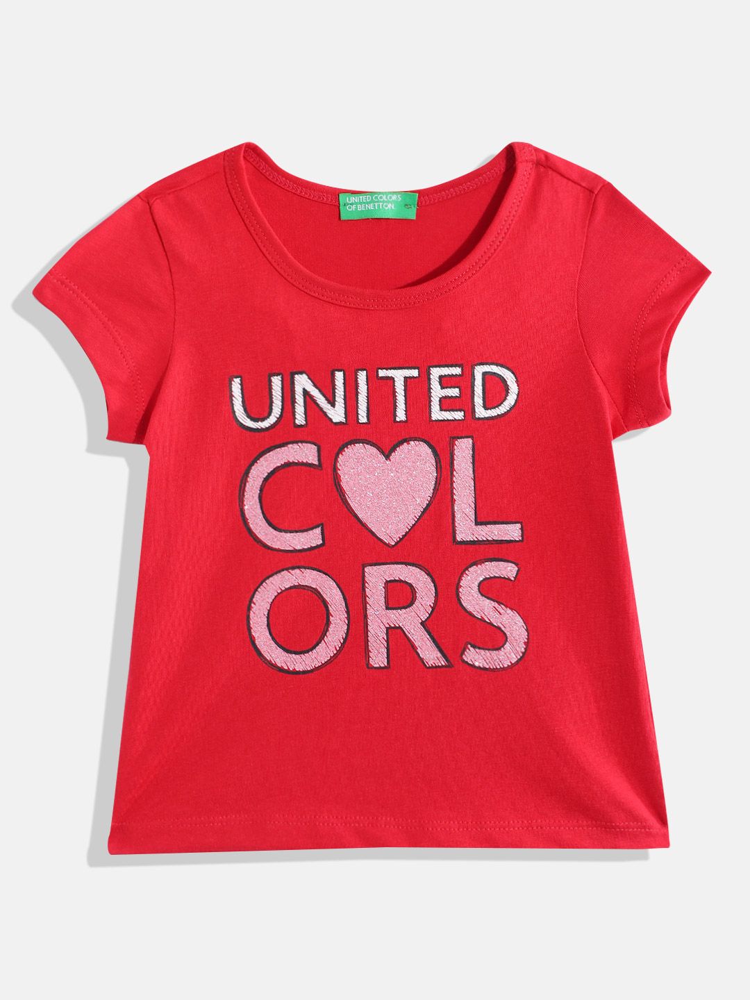 United Colors of Benetton Typography Printed Pure Cotton T-shirt