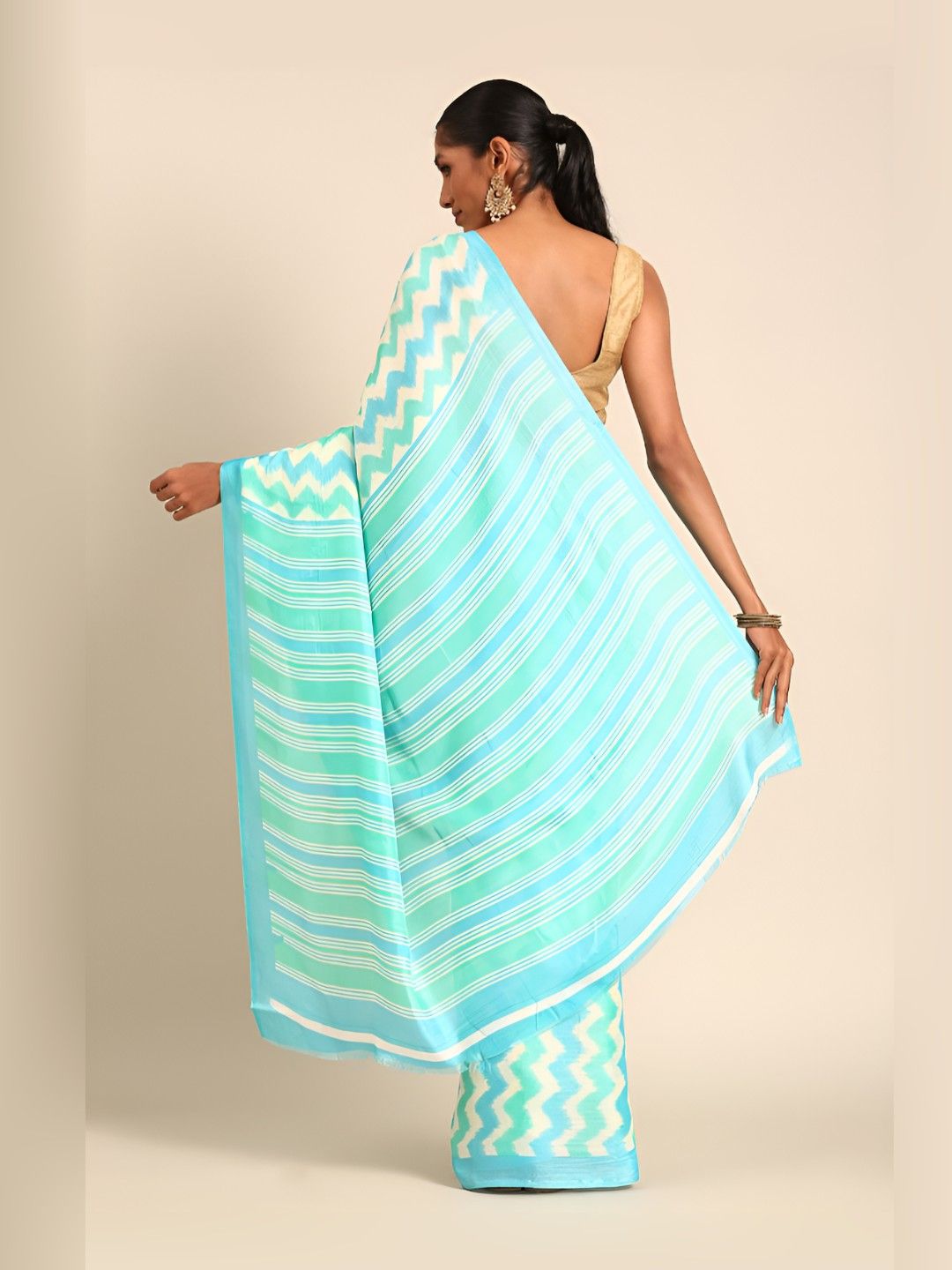 Woven Design Tussar Saree With Blouse Piece 7
