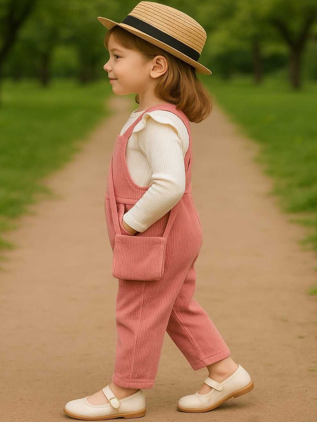Girls Top with Dungarees 2