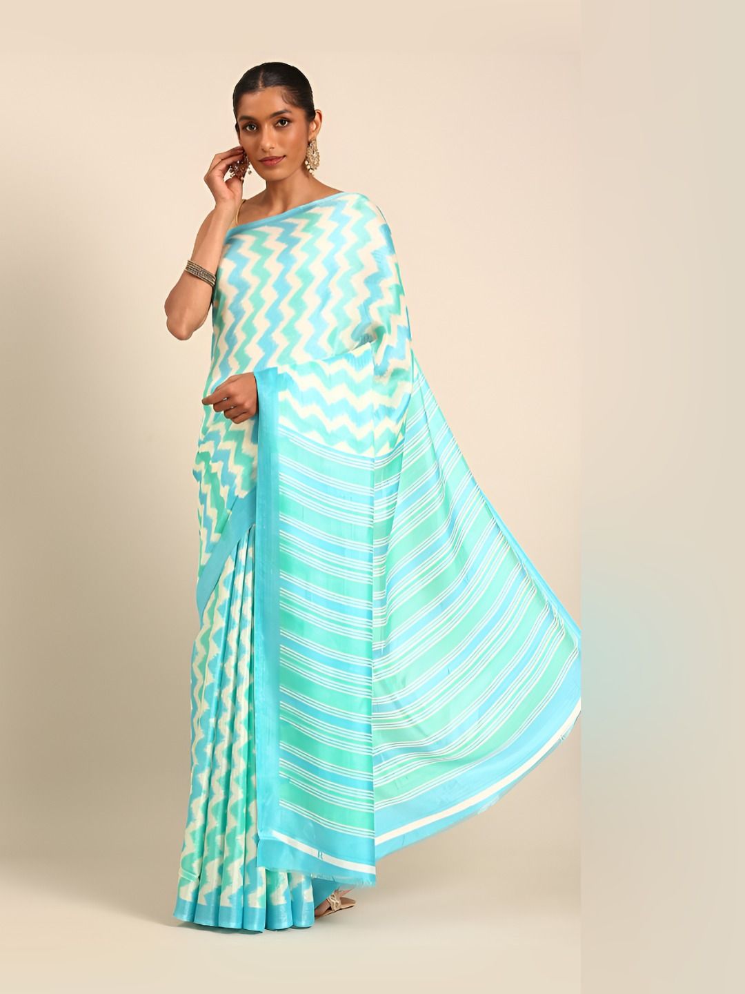 Woven Design Tussar Saree With Blouse Piece 3