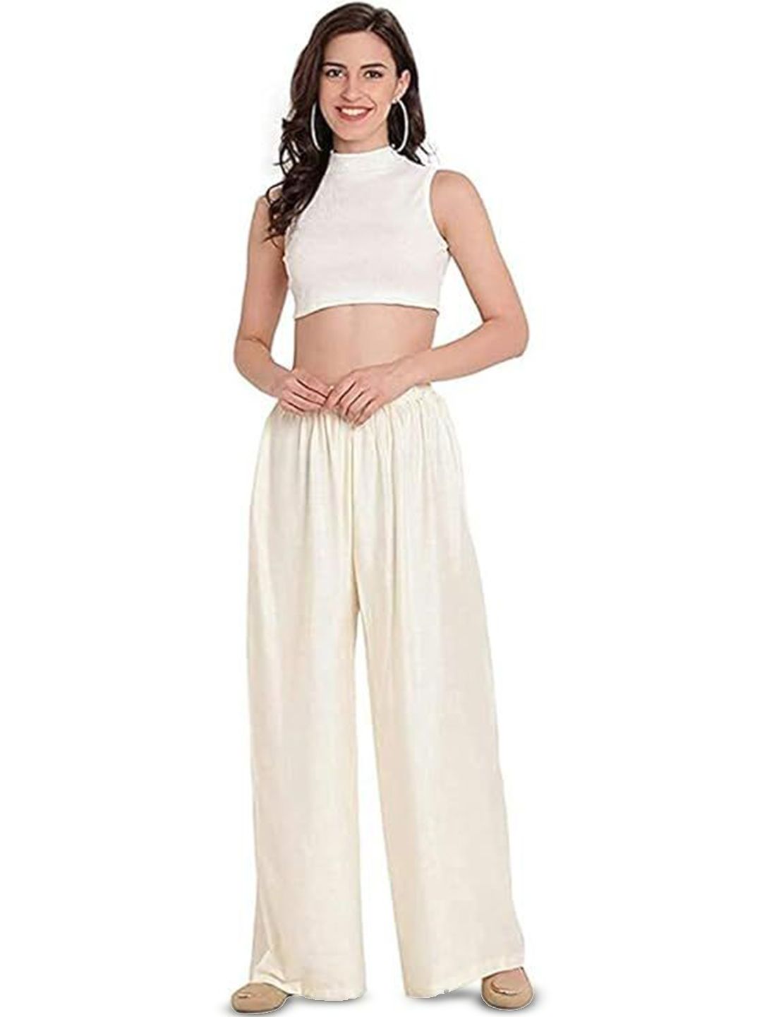 Thrifty Thread Women Flared Knitted Palazzos