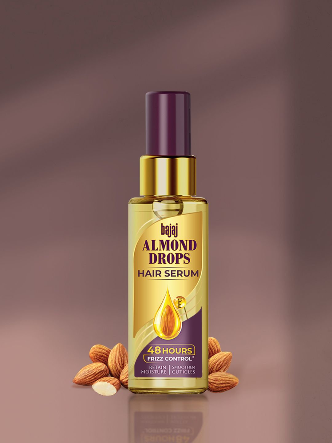 BAJAJ CONSUMER CARE Almond Drops Frizz Control Vitamin E Hair Serum with Oil - 100ml